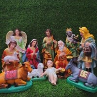 Bộ 11 tượng Giáng Sinh Tân Cổ Điển cao 30cm nhựa composite