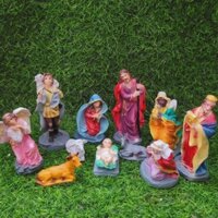 Bộ 11 Tượng Noel 13 cm Trang Trí Hang Đá Giáng Sinh 2024