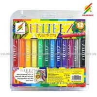 Bộ 12 Bút Lông FELTEEZ, Bút lông ngòi 1mm-Colormate