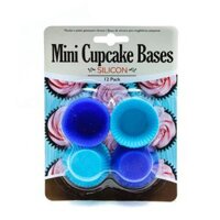 Bộ 12 cái Khuôn Bánh Mini Silicon Uncle Bills KC0088 Xanh