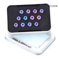 Bộ 12 Cái Ốc Vít Cố Định Đĩa Phanh Xe Đạp Bằng Titan Siêu Nhẹ tc4 m5 * 10mm