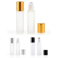 Bộ 12 chai 5ml bi lăn thép đựng tinh dầu nước hoa nhiều màu sắc nắp lựa chọn