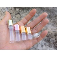 Bộ 12 chai thủy tinh Chiết nước hoa bi lăn kim loại, 10ml/5/3/2/1Ml