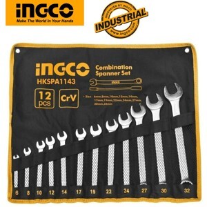 Bộ 12 cờ lê vòng miệng Ingco HKSPA1143