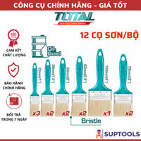 Bộ 12 cọ sơn TOTAL THT84501201 Bộ cọ sơn dầu gồm 3 cọ 1", 2 cọ 1.5", 2 cọ 2", 2 cọ 2.5", 2 cọ 3" (Đồ nghề chính hãng)