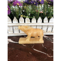 Bộ 12 con giáp đá ngọc hoàng long trang trí bàn làm việc - Cao 10cm - Tuổi Sửu