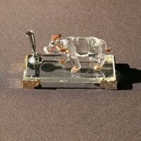 Bộ 12 con giáp si vàng - tượng Trâu cắm viết