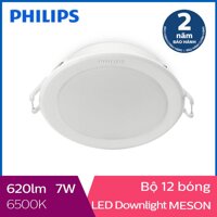 Bộ 12 Đèn Downlight âm trần Philips 59202 Meson 7W 6500K- Ánh sáng trắng LazadaMall