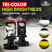 Bộ 1/2 Đèn LED H4 H7 6500K 3000K 4300K ​​Bóng Đèn Mini Lens 40000LM 12V 24V Siêu Sáng Đặc Biệt Cho Xe SUV