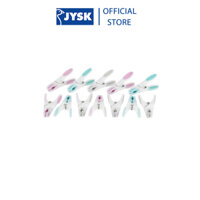 Bộ 12 kẹp quần áo  JYSK Amdahl  nhựa  nhiều màu  R4xD9xC2cm