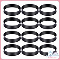 Bộ 12 Khuôn Làm Bánh Tart Bằng Thép Không Gỉ Chống Dính Đa Năng