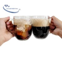 BỘ 12 LY THỦY TINH CÓ QUAI HÌNH TRÁI BANH - DUNG TÍCH 400ML