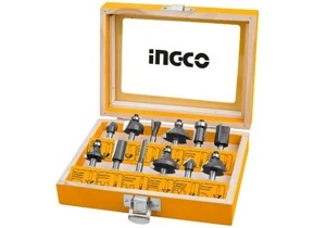 Bộ 12 mũi phay gỗ 6mm Ingco AKRT1201