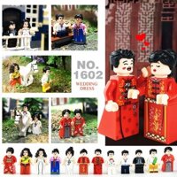 Bộ 12 nhân vật trang phục đám cưới truyền thống các nước mini figure cao cấp - 1602