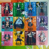 Bộ 12 thẻ in Phiên bản One Piece Flim Movie Red