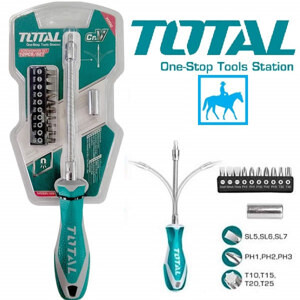 Bộ 12 tua vít thay đổi  trục linh hoạt Total THT250FL1206