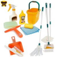 Bộ 12 Vệ Sinh Trẻ Em Bộ Đồ Chơi Di Động Vệ Sinh Bộ Chổi Giáo Dục Và Cây Lau Nhà Đồ Chơi Montessori Đồ Chơi Vệ Sinh Cho 3 Tuổi + SHOPCYC2312