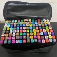 Bộ 120 màu bút marker có đế，khay cắm bút