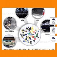 Bộ 1200 Đinh tán chốt vít nở nhựa  cho xe ô tô - Ô TÔ BAY