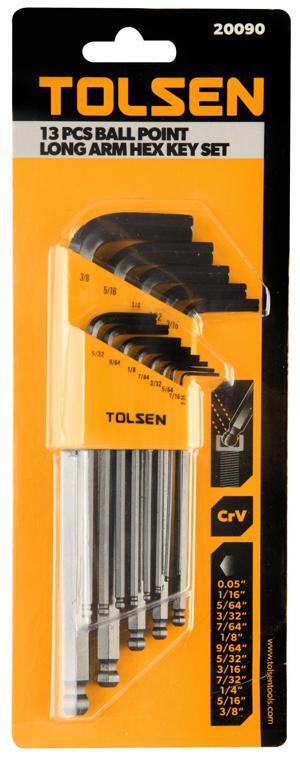 Bộ 13 cây lục giác đầu bi hệ inch Tolsen 20090