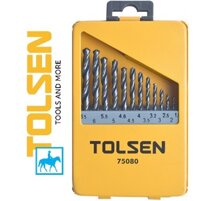 Bộ 13 Mũi Khoan Kim Loại Sắt Gỗ DIN338 HSS TOLSEN 75080