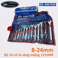 BỘ 14 CỜ lê vòng miệng 8-24mm kingtony 1215mr