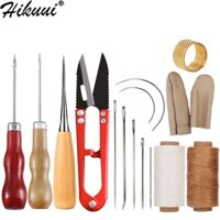 Bộ 14 Dụng Cụ May Vá Đồ Da / Canvas Kèm Kéo / Kim Chỉ Sáp Chuyên Dụng