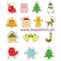 Bộ 14 khuôn nhấn bánh quy chủ đề Giáng Sinh