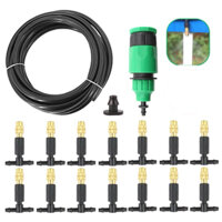 Bộ 15 đầu phun sương đồng kèm 15m dây và đầy đủ phụ kiện cho phun sương tưới lan tưới cây ban công vườn rau sân vườn