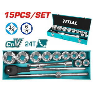 Bộ 15 đầu tuýp 3/4 inch Total THT341151