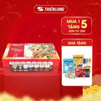 Bộ 15 lọ màu nước Thiên Long Colokit WACO-C09 dung tích 15ml (12 màu cơ bản, tặng thêm màu Gold và Silver ánh kim)