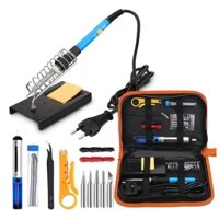 bộ 15 món Mỏ hàn thiếc điều chỉnh nhiệt độ máy hàn chì mini mỏ hàn 60w 220v và phụ kiện hàn thiếc hàn bộ mũi h