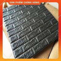 Bộ 15 Tấm Xốp Dán Tường Giả Gạch 3D Màu Đen 70cmx77cm