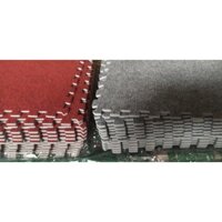 Bộ 15 tấm xốp ghép, mặt thảm nỉ KT 1 tấm 40cm x 40cm x 0,6cm/tấm màu đỏ đo và xám