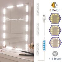 Bộ 15 thanh led 3 mắt dán gương trang điểm dán tủ kính tiện lợi siêu sáng - 5 chế độ sáng tăng giảm độ sáng BL-032 Video