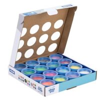 Bộ 16 Lọ Đất Nặn Soft Dough Milan 30g nhiều màu sắc (gồm màu Neon và Glitter), Đất nặn cao cấp và an toàn cho trẻ em, 16 Màu Sắc