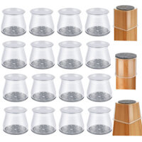 Bộ 16 Miếng Silicone Bọc Chân Ghế Chống Trầy Xước Và Tiếng Ồn