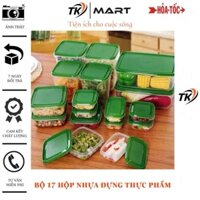 Bộ 17 hộp đựng thực phẩm để tủ lạnh - tiện dụng, siêu bền