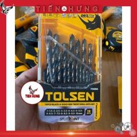 Bộ 19 mũi khoan sắt vàng - đen HSS Tolsen 75086