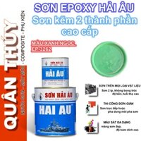 [Bộ 1Lít] Sơn kẽm, sơn sắt mạ kẽm CAO CẤP HẢI ÂU Màu xanh ngọc EP3262 - Sơn mạ kẽm 2 thành phần EPOXY