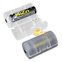 Bộ 2 adapter chuyển đổi 1 pin tiểu AA thành pin đại D