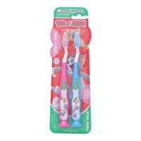 Bộ 2 bàn chải cho bé Oral Clean Crazy Kids Soft lông mềm (từ 6 tuổi) - Màu xanh dương, hồng