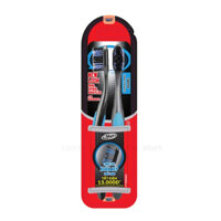 Bộ 2 Bàn Chải Đánh Răng Colgate 360 Charcoal Spiral Lông Chải Xoắn Kép Phủ Than