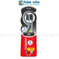 Bộ 2 Bàn Chải Đánh Răng Colgate 360 Charcoal Spiral Lông Chải Xoắn Kép Phủ Than