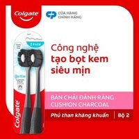 Bộ 2 bàn chải đánh răng Colgate Gentle Cushion clean Charcoal