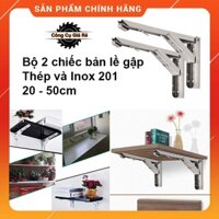 Bộ 2 bản lề gập cho bàn treo tường tải trọng 40kg loại tốt