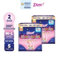 Bộ 2 Băng đêm dạng quần Diana size M-L 5 chiếc/gói