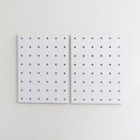 Bộ 2 Bảng Gỗ Đục Lỗ Pegboard 80x60cm (Trắng)