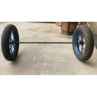 Bộ 2 Bánh xe rùa kèm trục sắt đặc phi 18