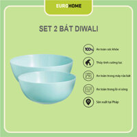 Bộ 2 bát tô đựng canh/ ăn bún phở thủy tinh Luminarc Diwali xanh ngọc P2615*2 - 21cm, dùng an toàn trong lò vi sóng
